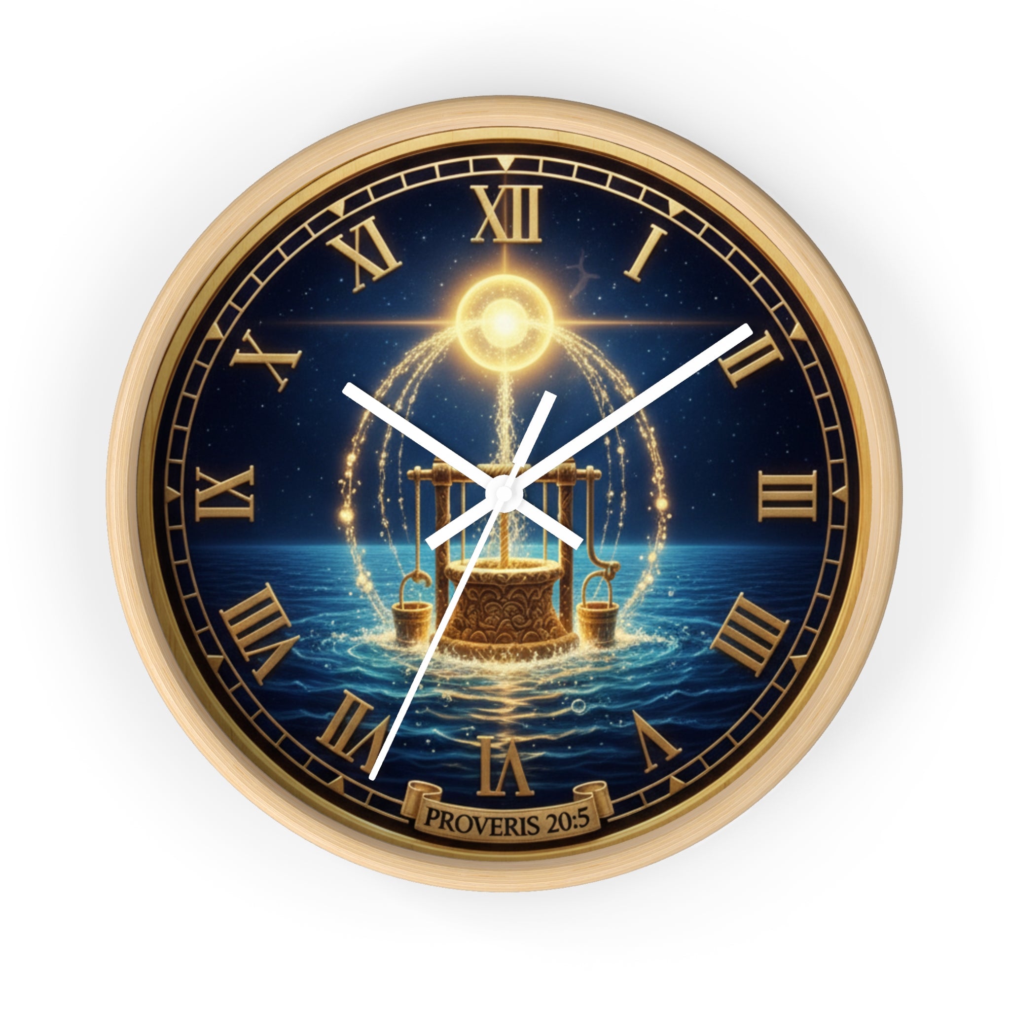 Bible Wall Clock - Angels in Psalms Design