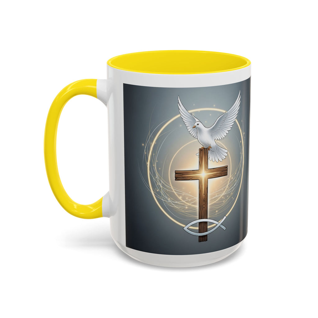 Cross, Fish, and Dove Coffee Mug
