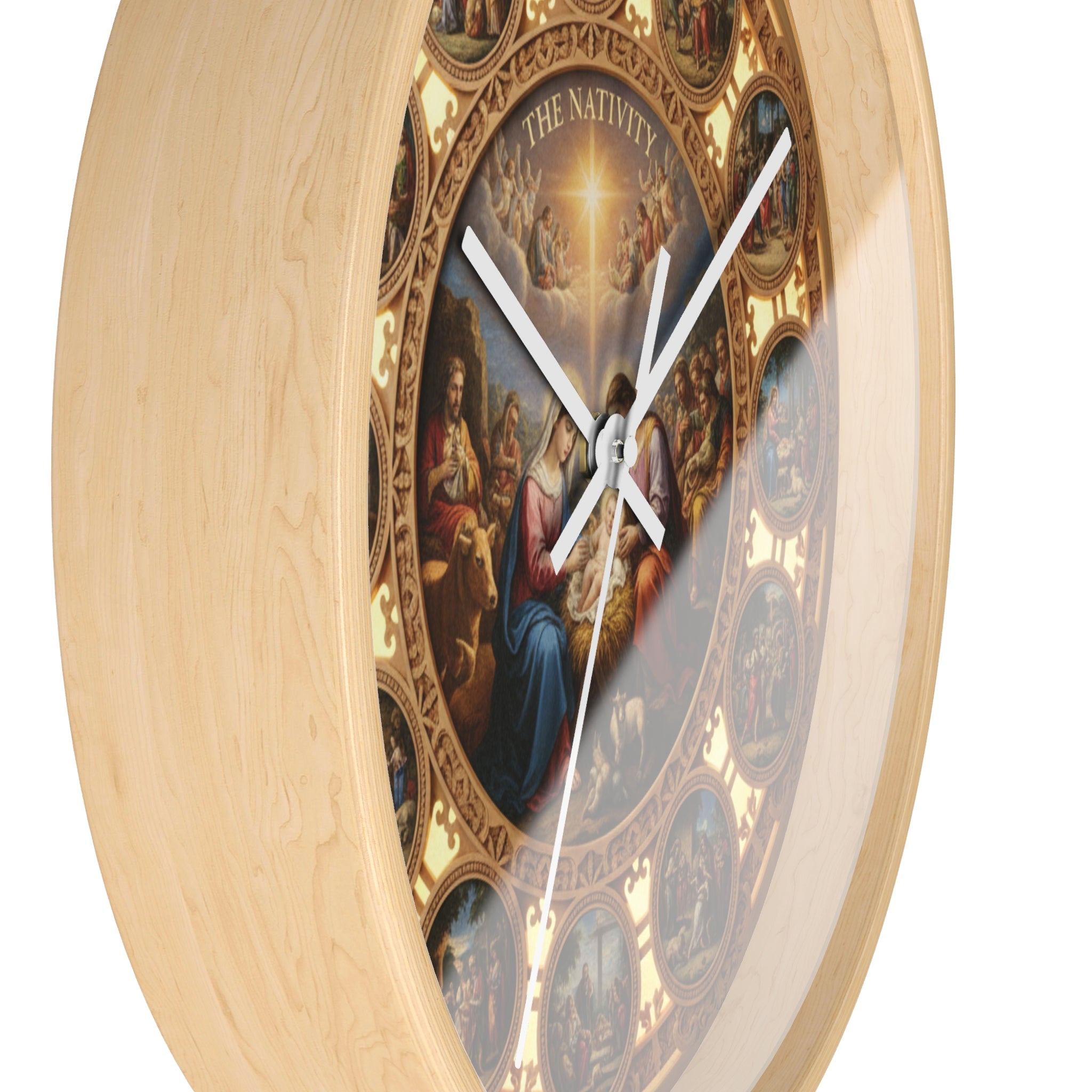 Nativity Scene Wall Clock