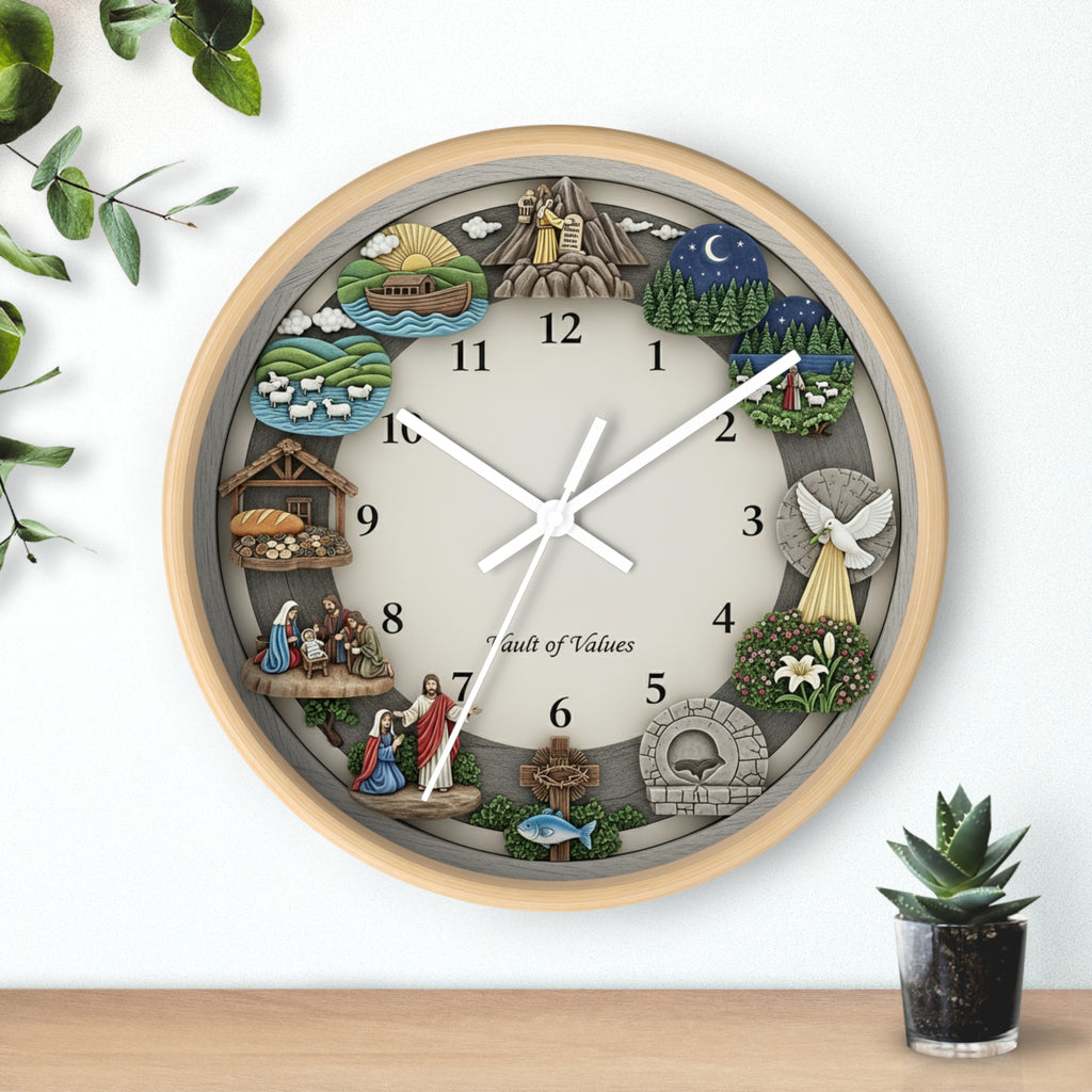 Faith-Themed Wall Clock