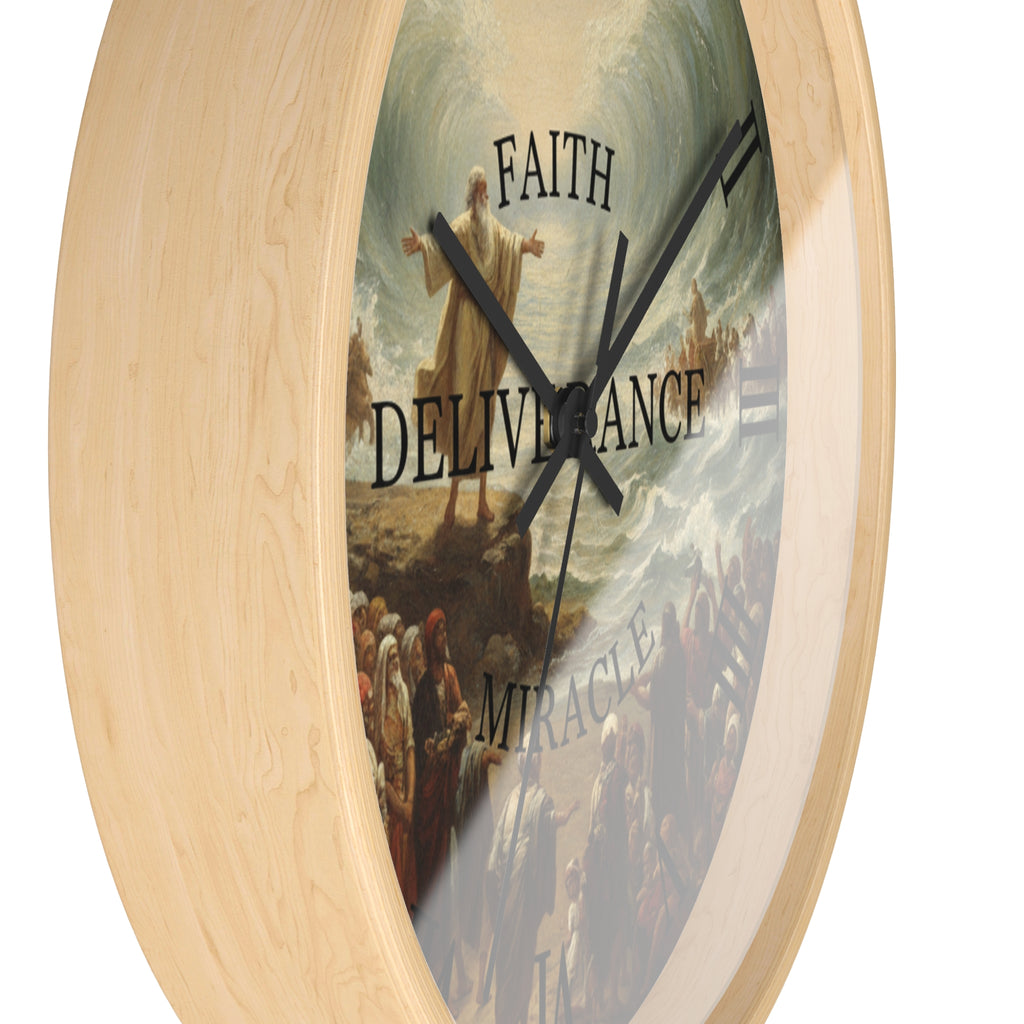 Faith-Inspired Wall Clock, Miraculous Home Decor, Inspirational Gift, Church Wall Art, Religious Timepiece