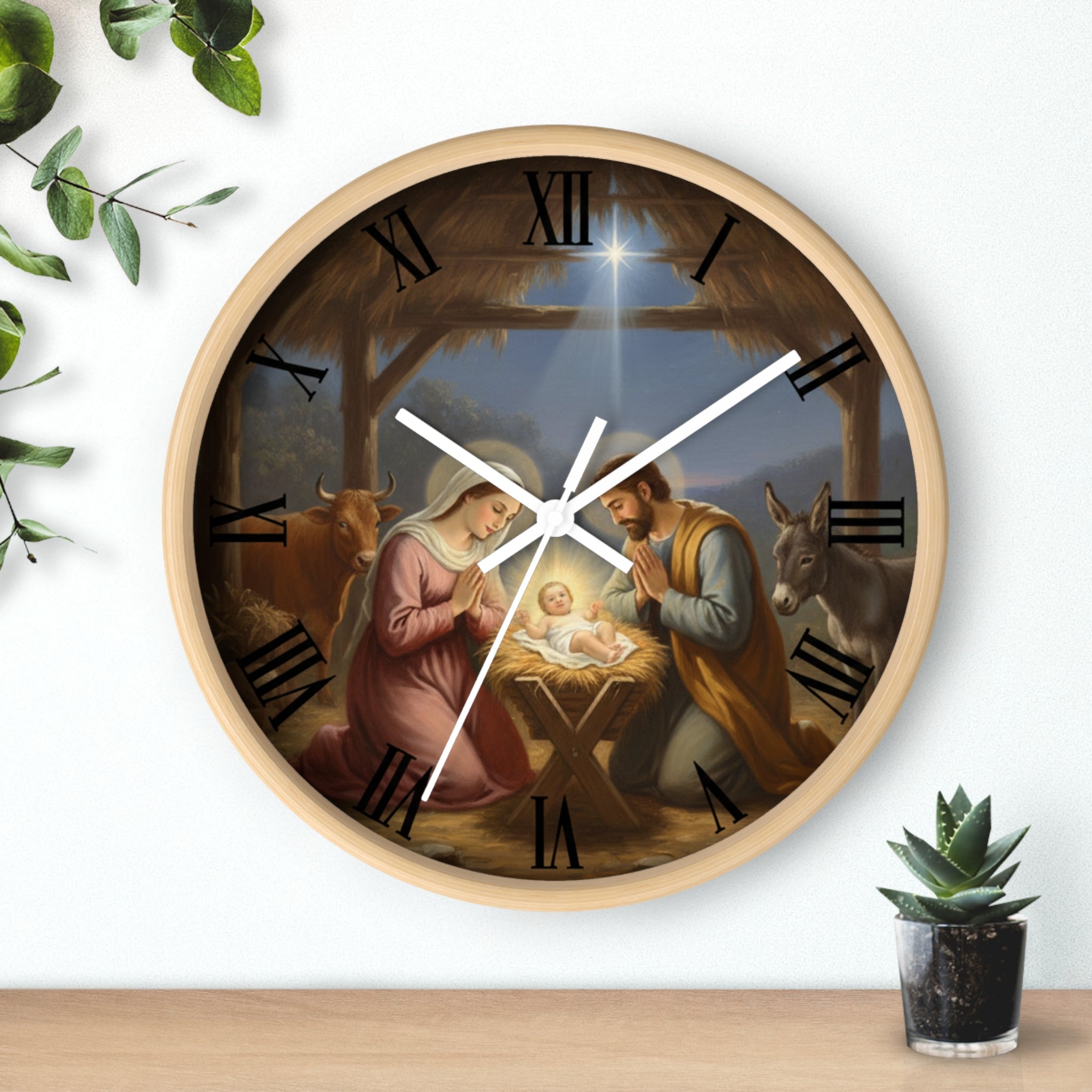Nativity Scene Wall Clock
