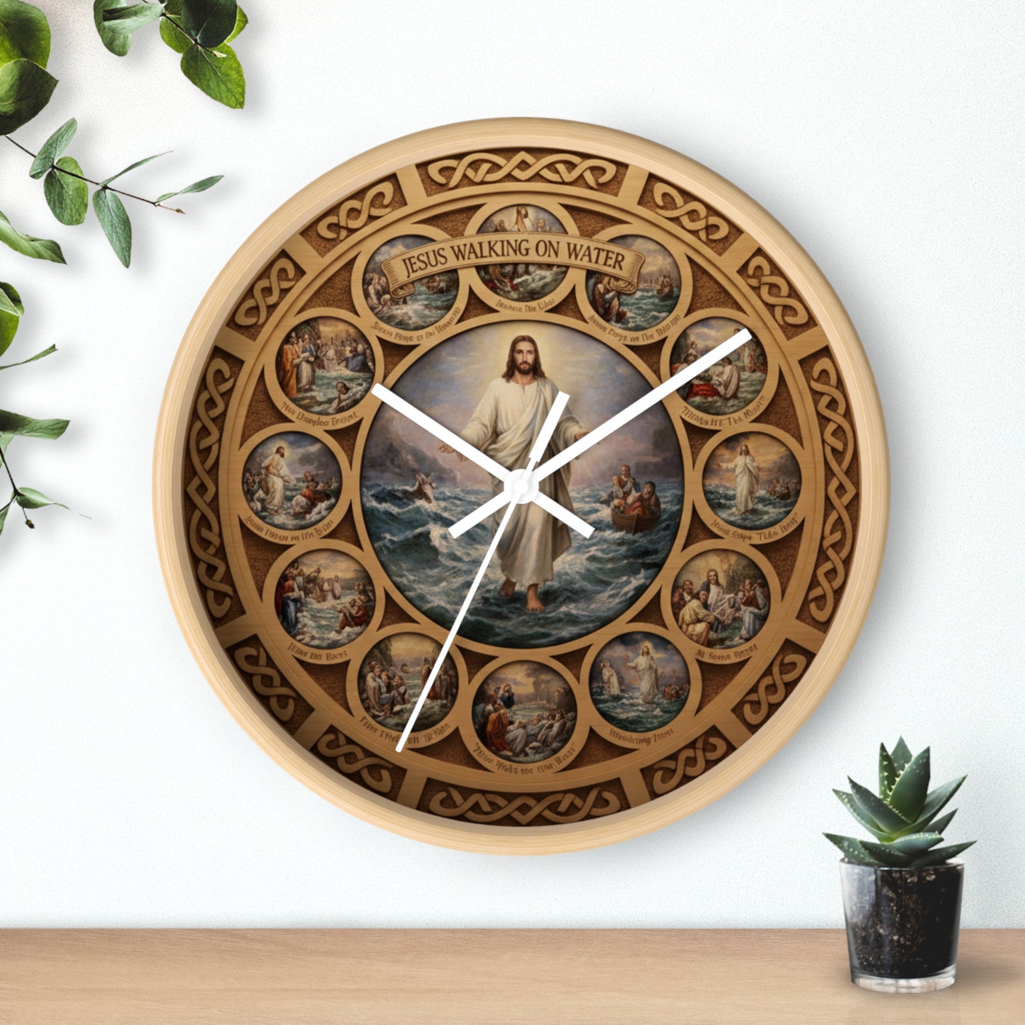 Jesus Walking on Water Wall Clock