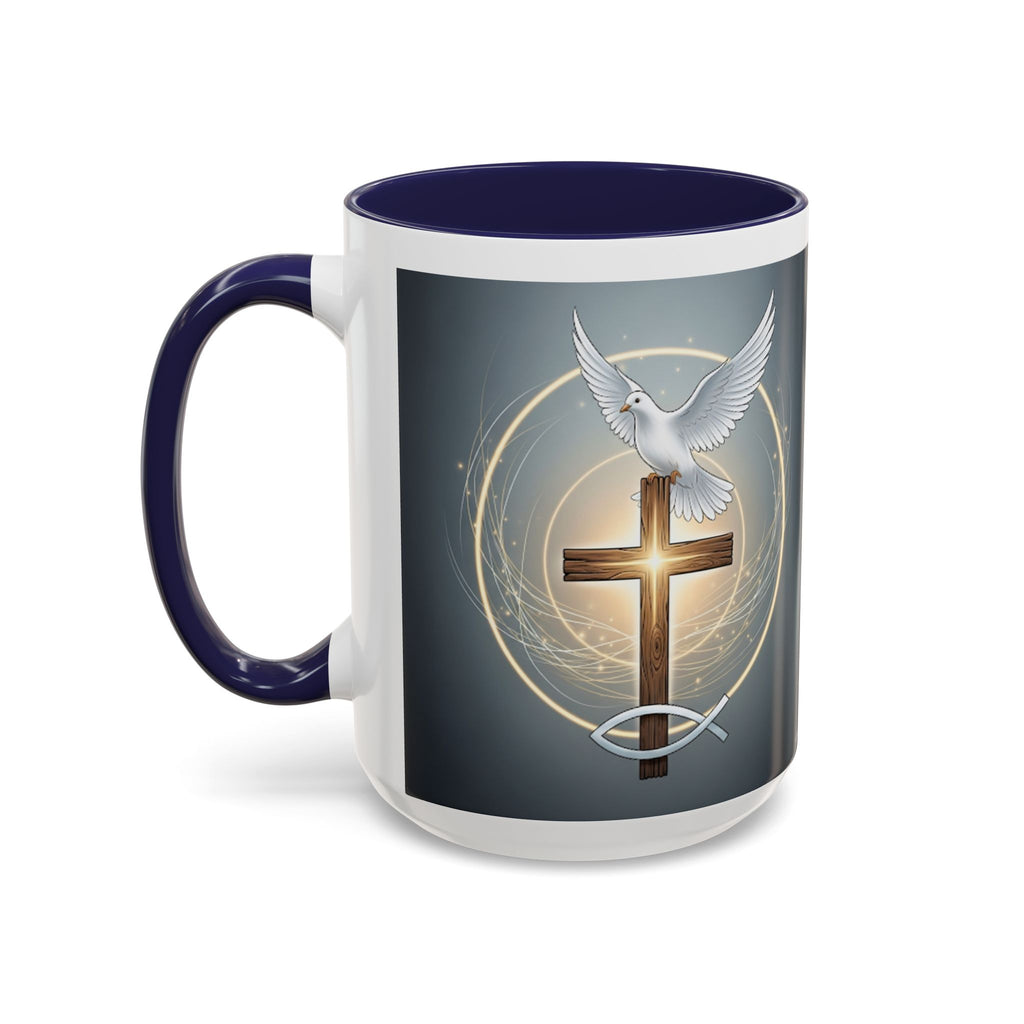 Cross, Fish, and Dove Coffee Mug