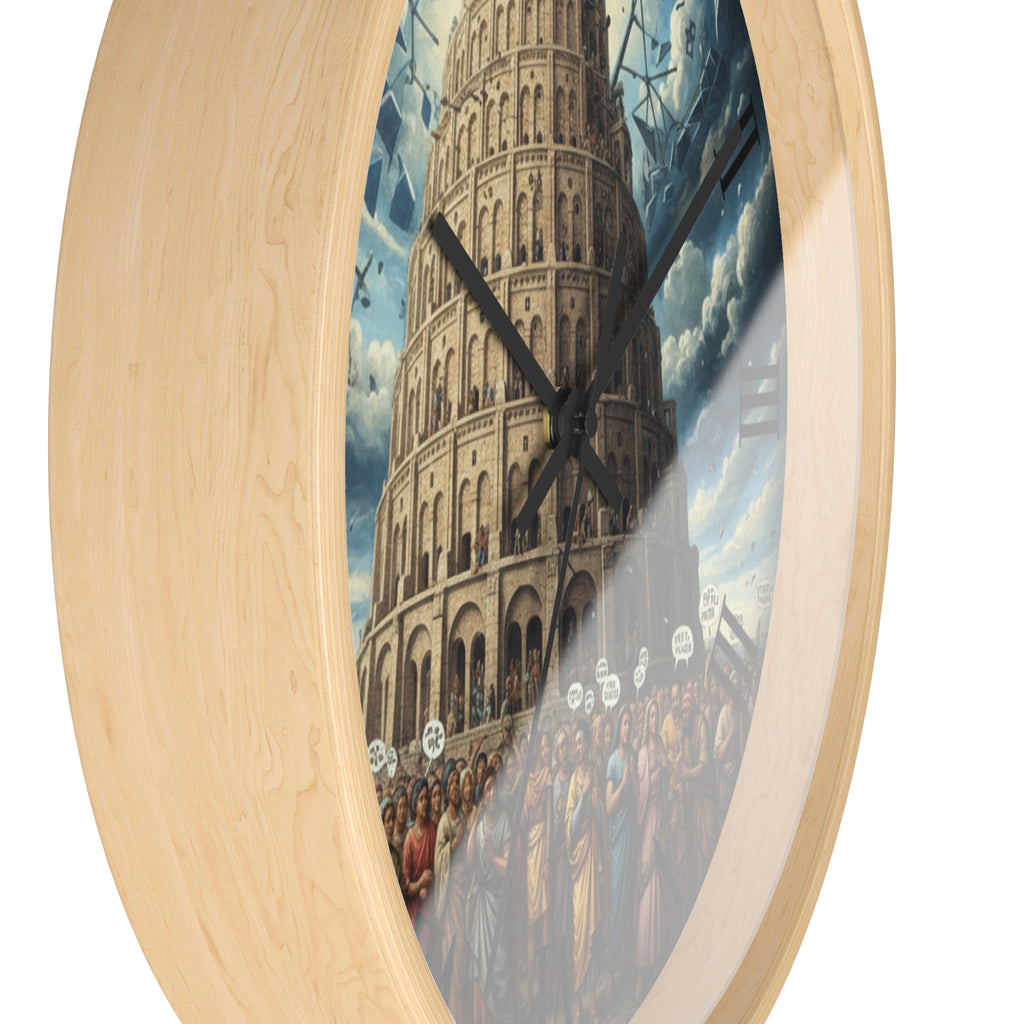 Tower of Babel Wall Clock