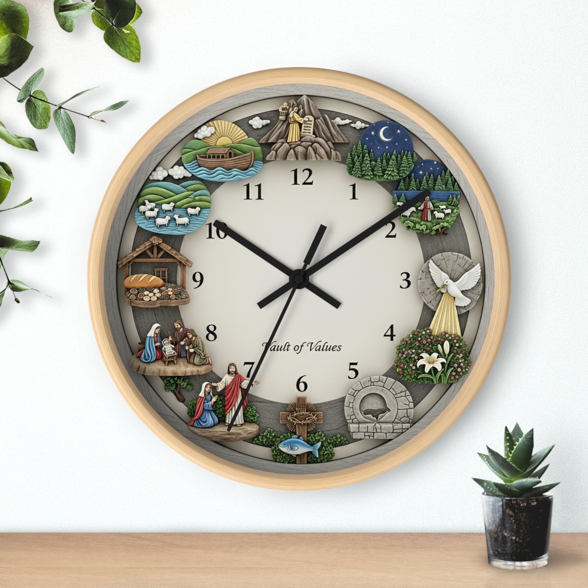 Faith-Themed Wall Clock