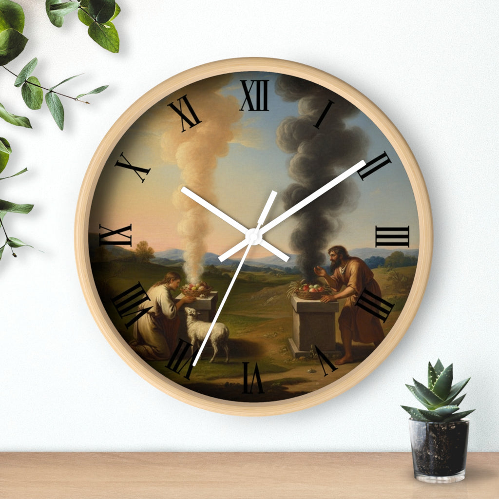 Cain and Able Wall Clock - Biblical Design