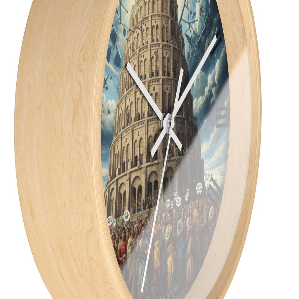 Tower of Babel Wall Clock