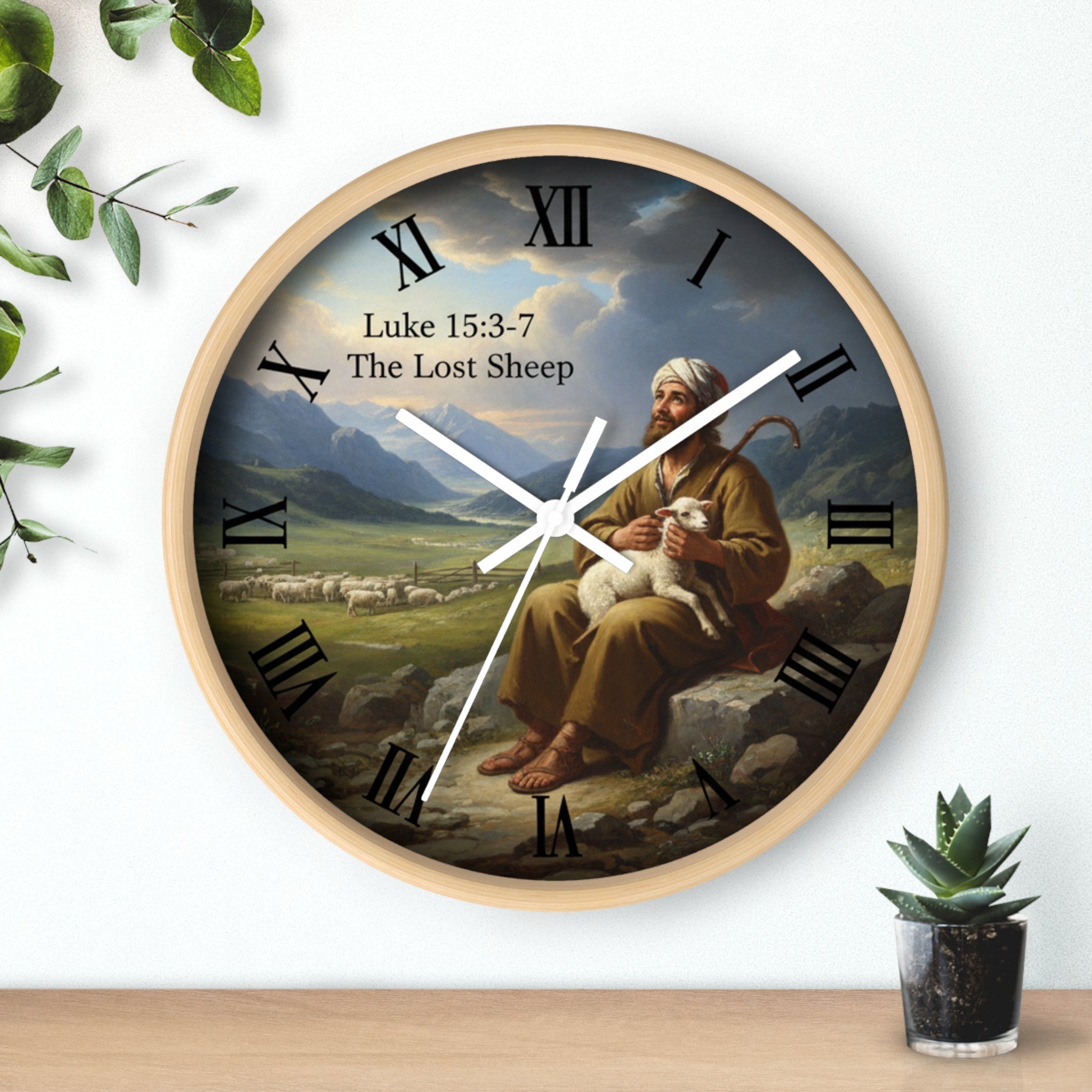 Luke 15:3-7 The Lost Sheep Wall Clock