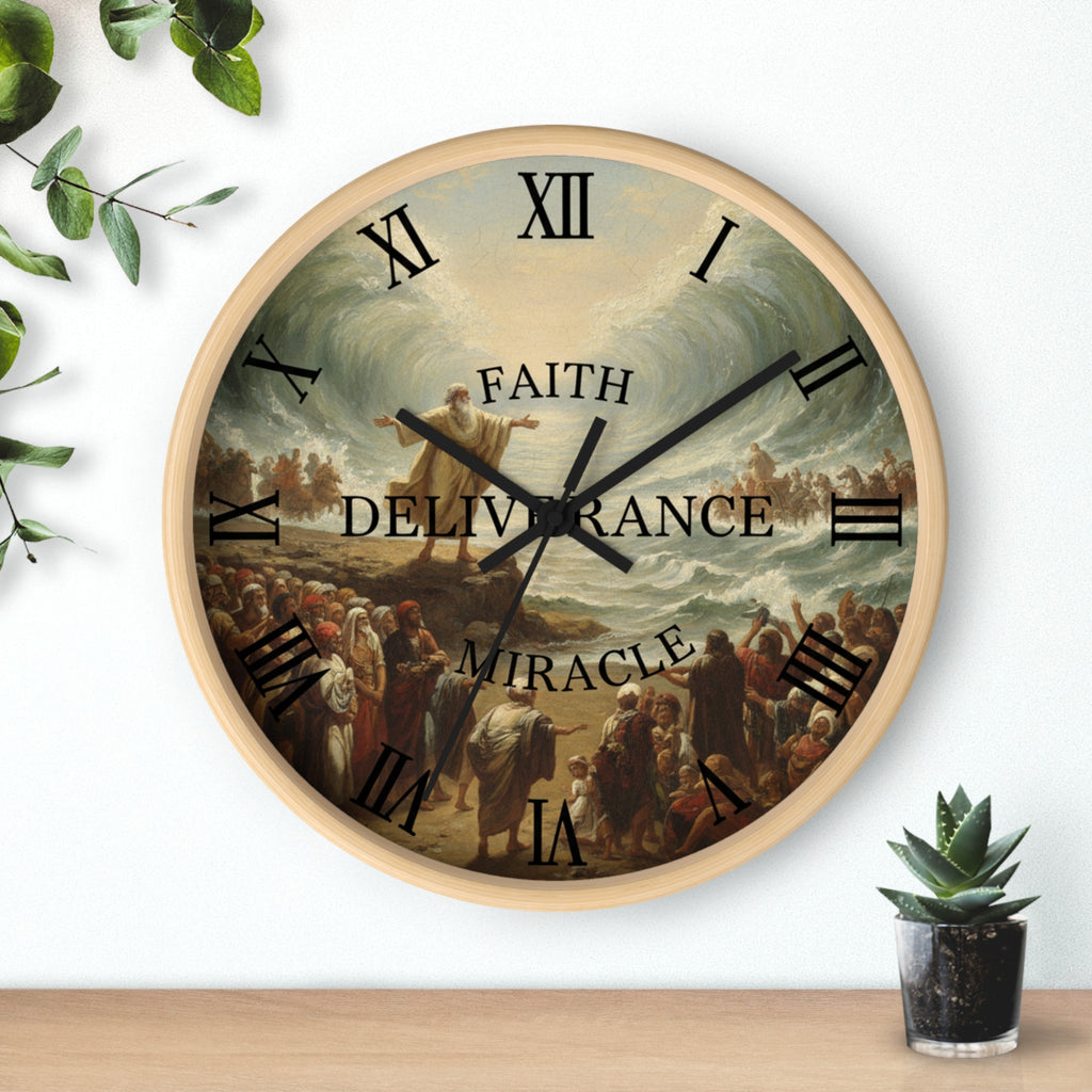Faith-Inspired Wall Clock, Miraculous Home Decor, Inspirational Gift, Church Wall Art, Religious Timepiece