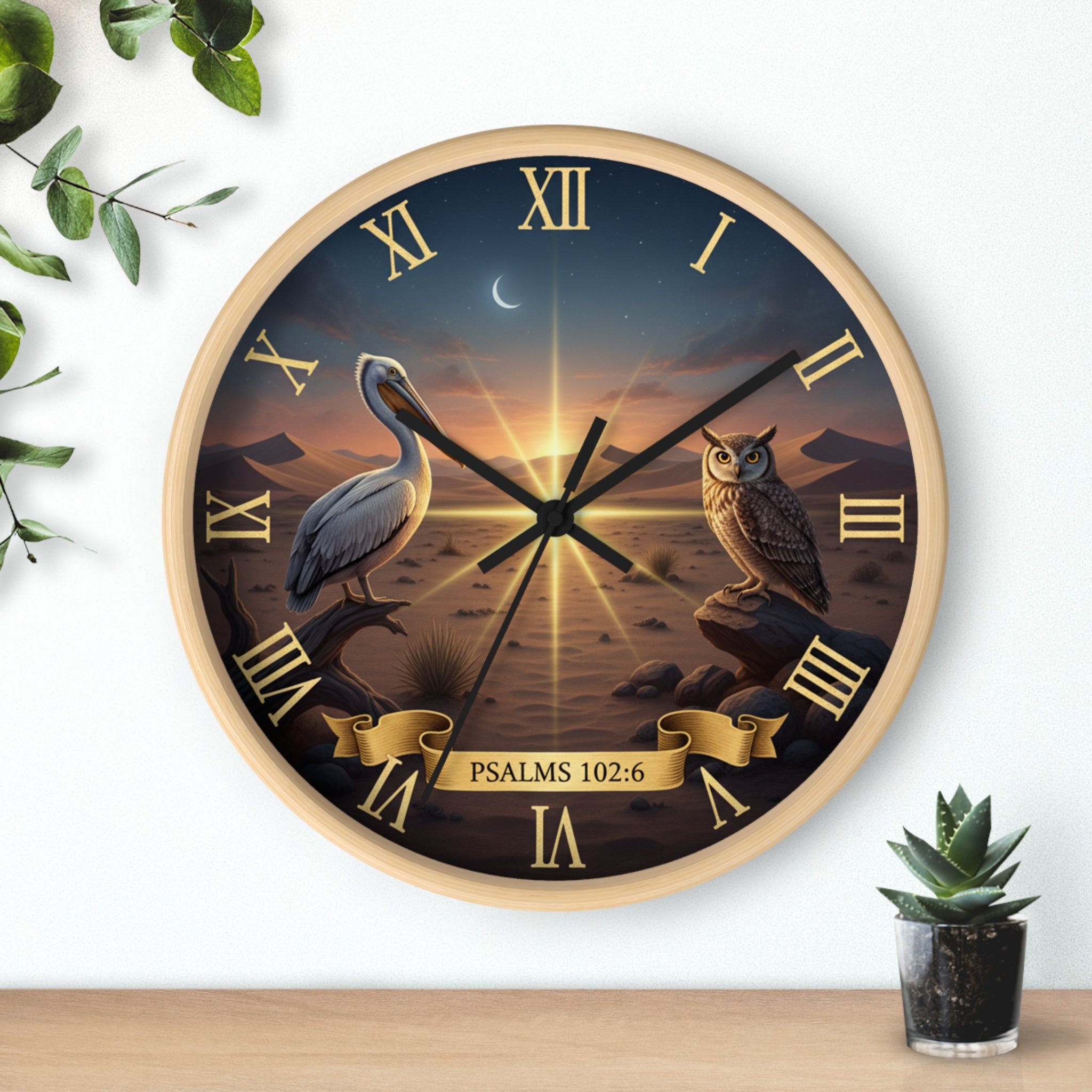 Bible Wall Clock - Psalms 102:6