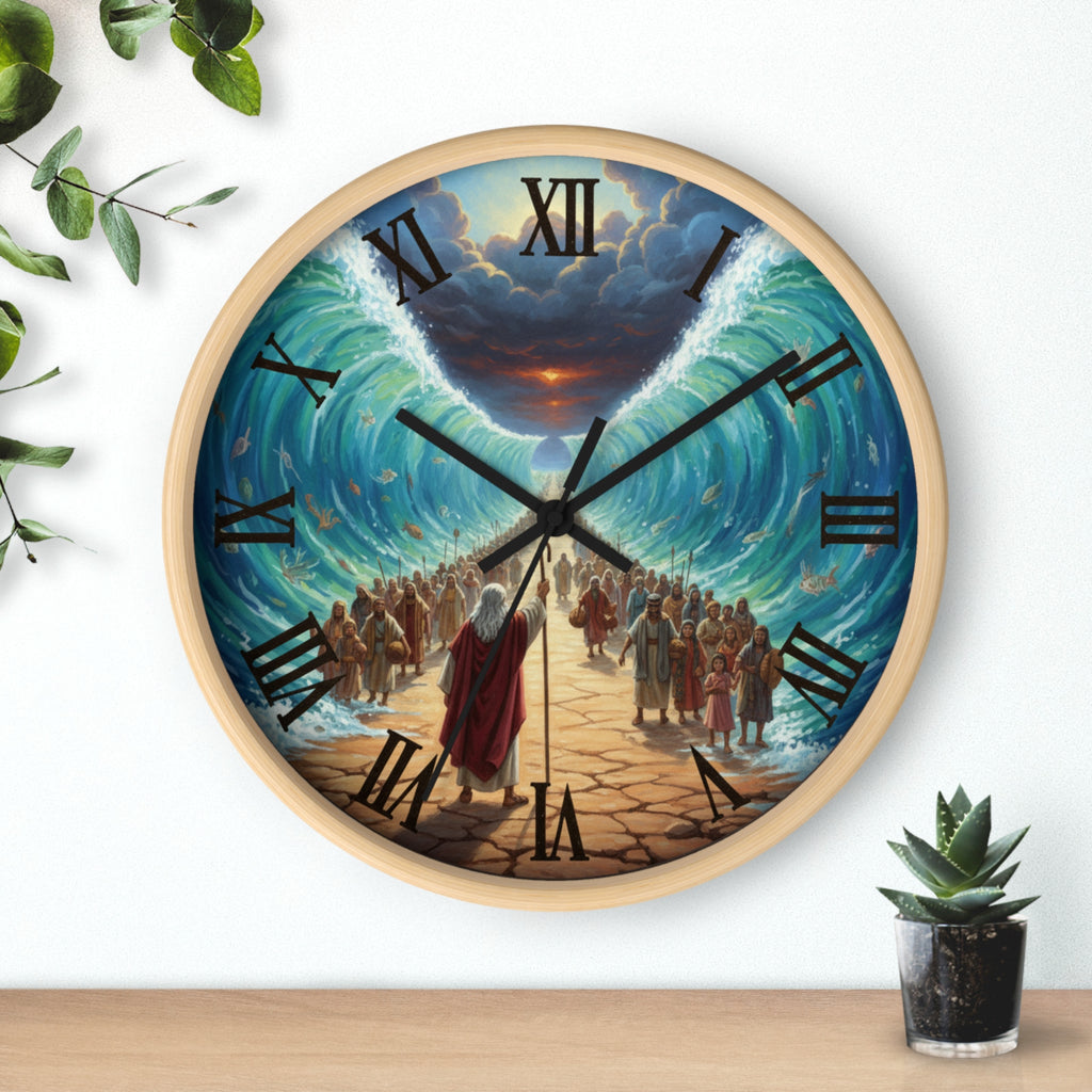 Moses Part the Red Sea Wall Clock