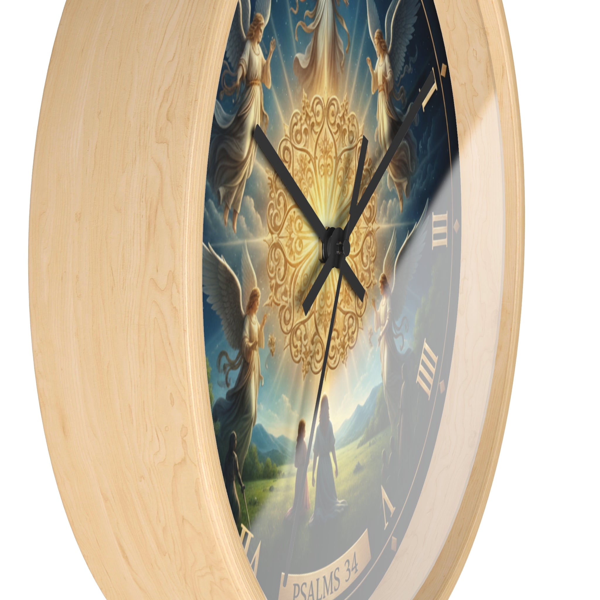Bible Wall Clock - Psalms 34