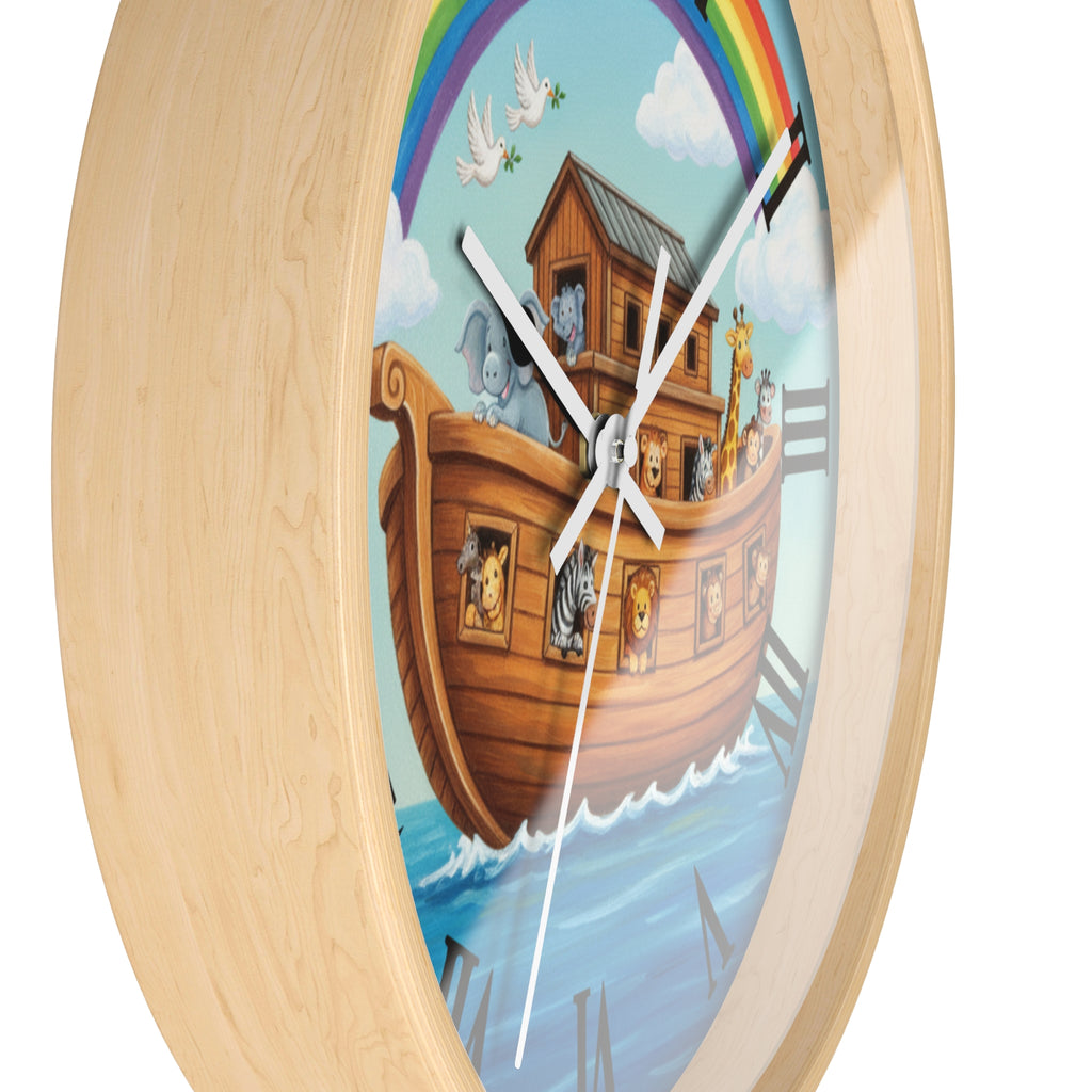 Rainbow Noah's Ark Wall Clock