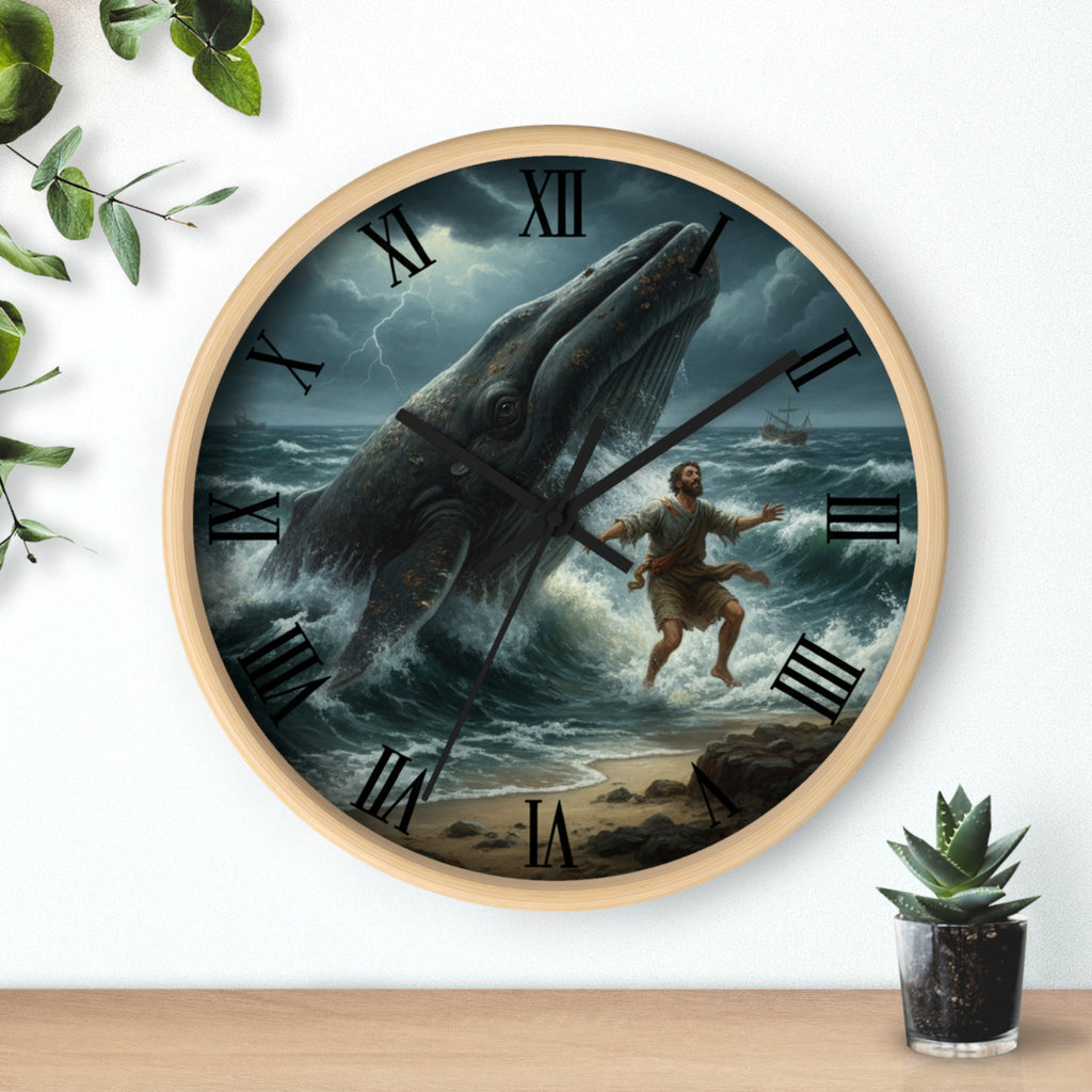 Biblical Wall Clock - Jonah and the Big Fish