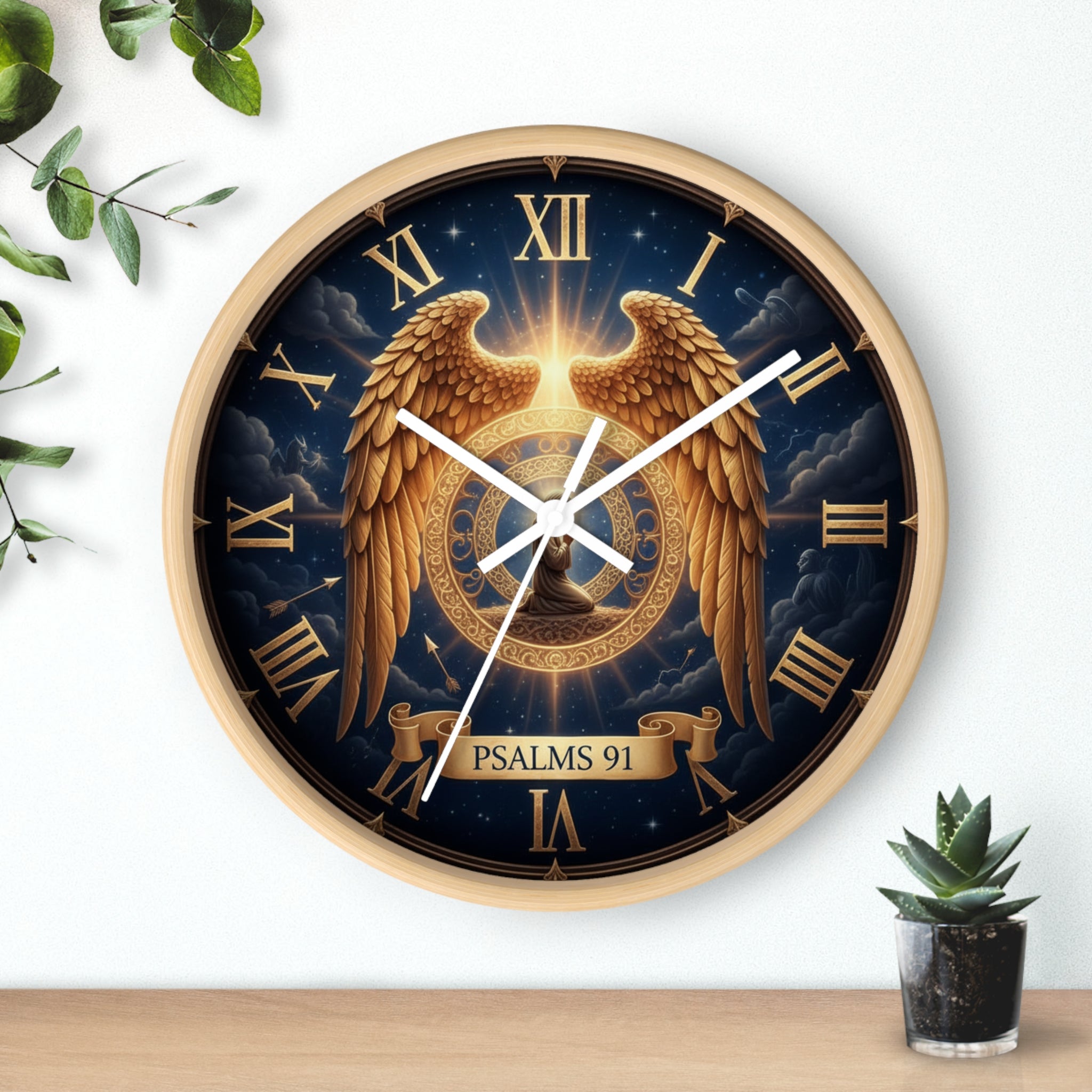 Bible Wall Clock - Psalms 91