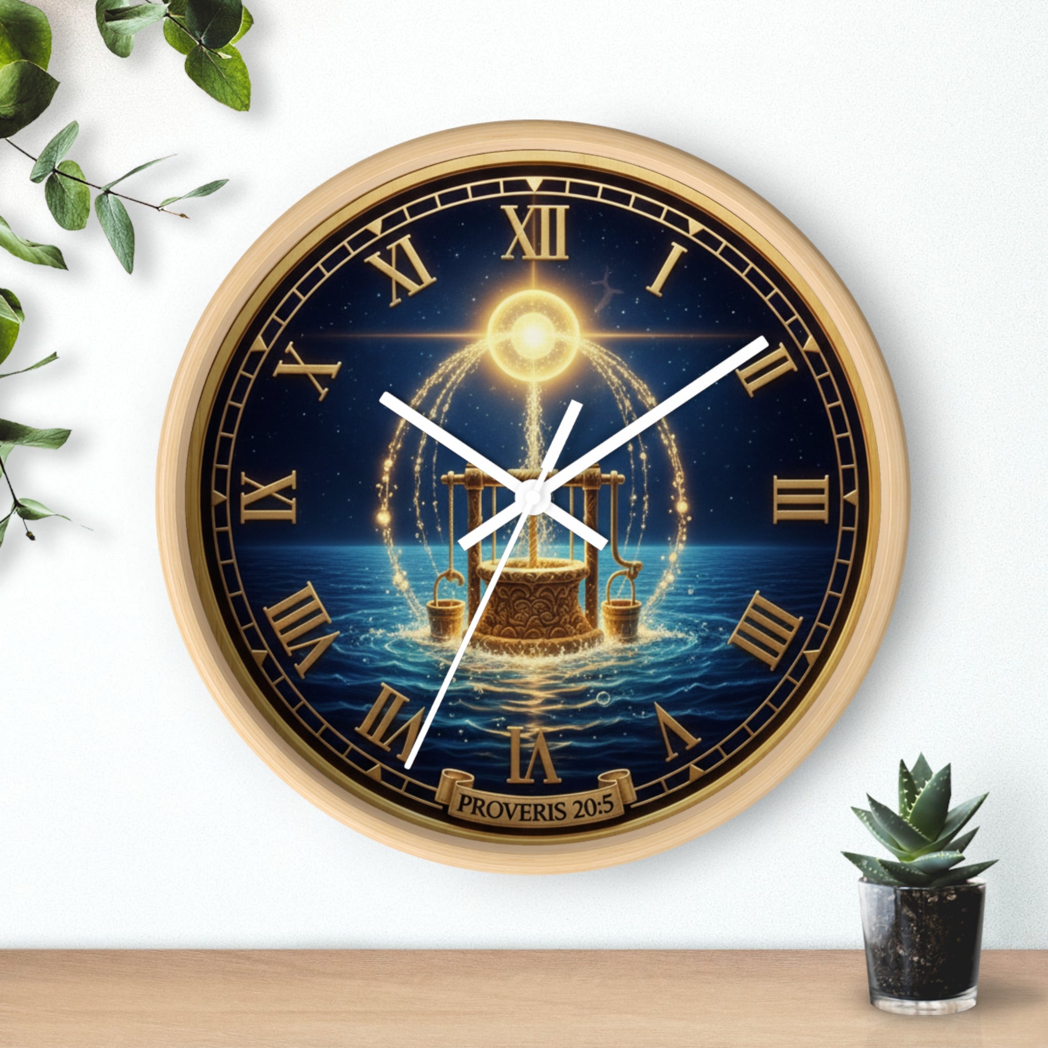 Bible Wall Clock - Angels in Psalms Design