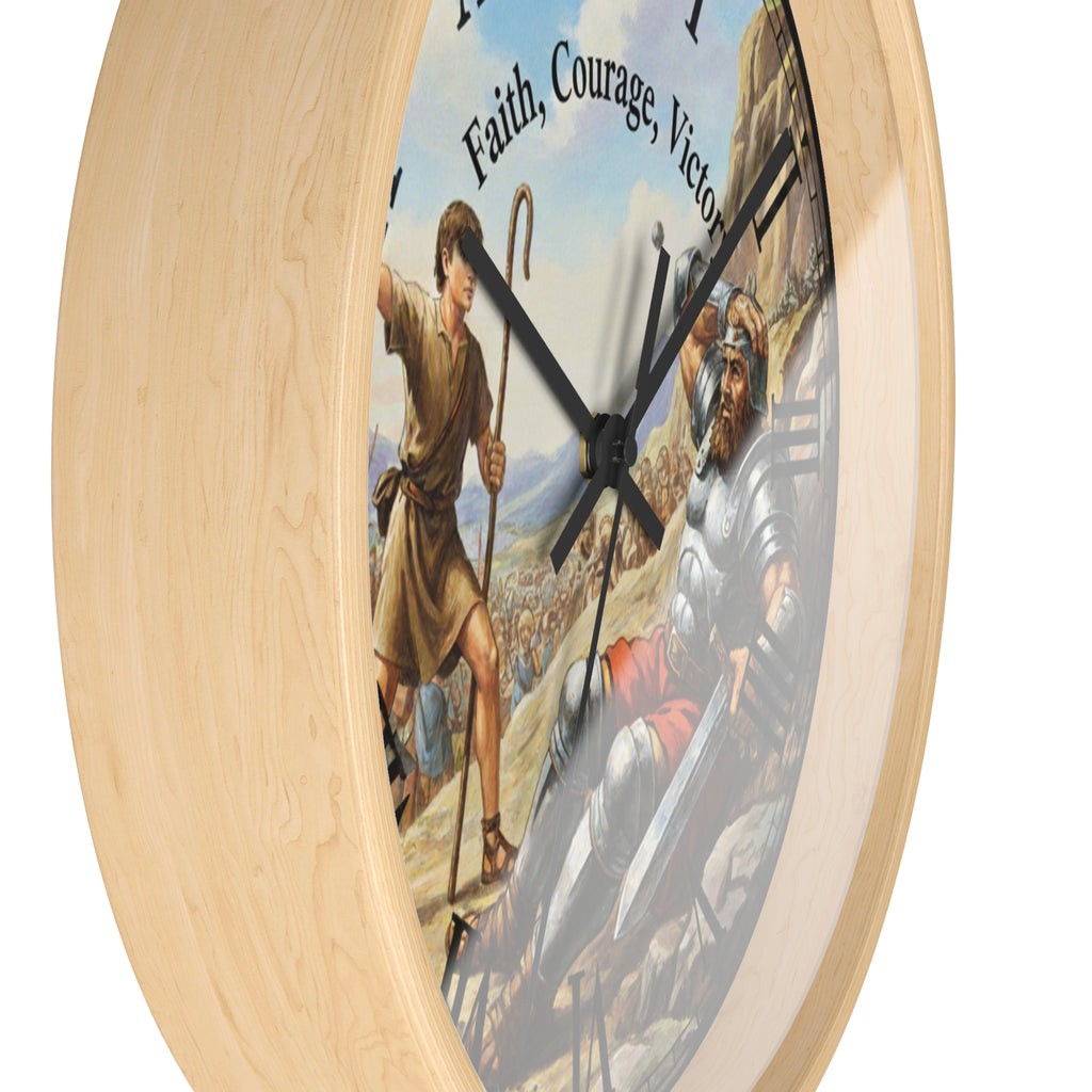 Faith Courage Victory wall clock