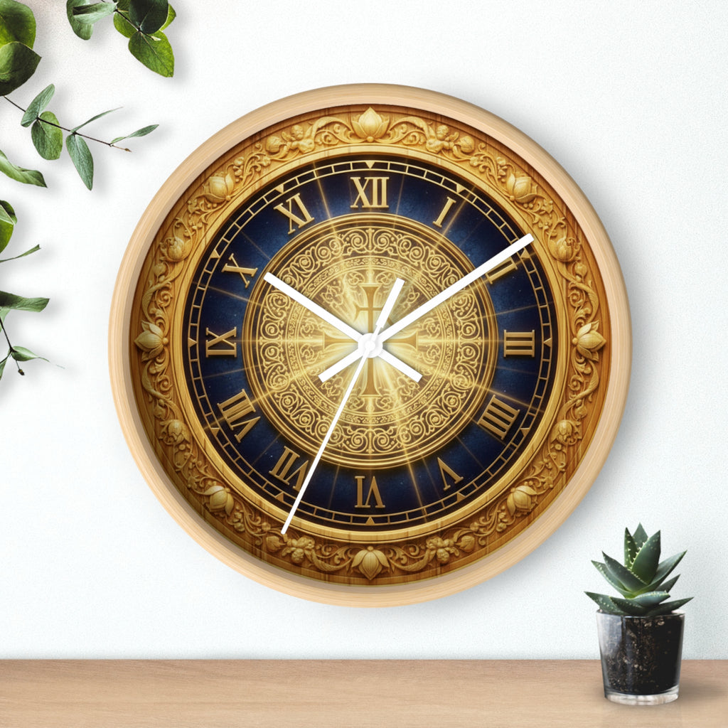 Biblical Holy Cross wall clock