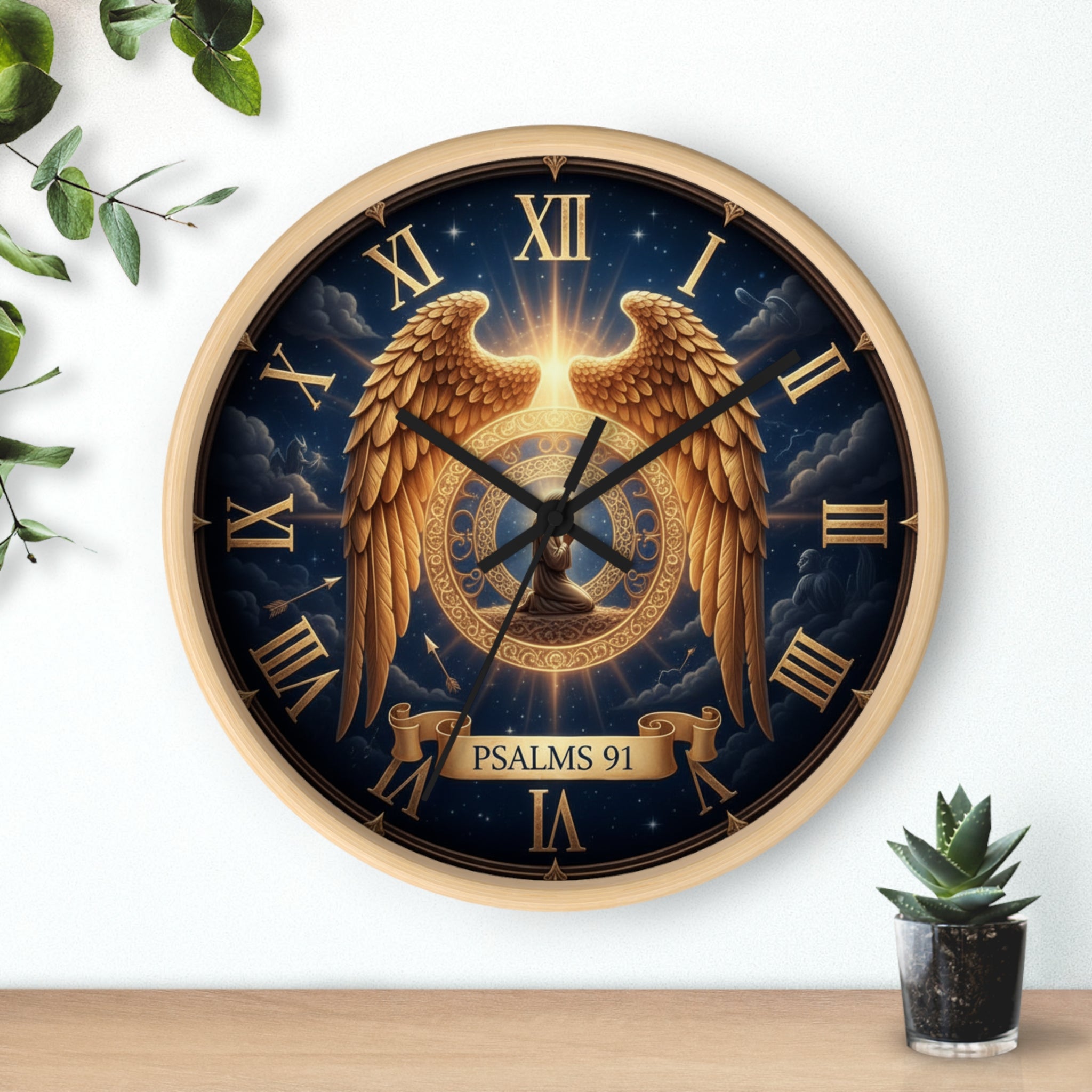 Bible Wall Clock - Psalms 91