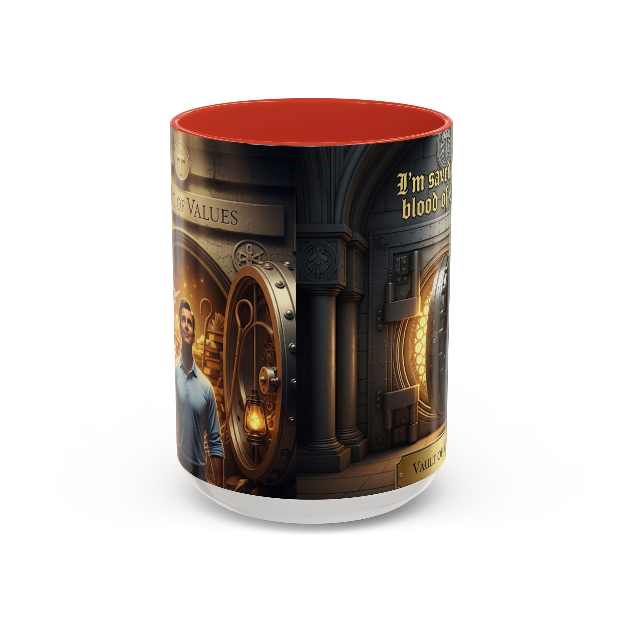 Saved by the blood of Christ mug