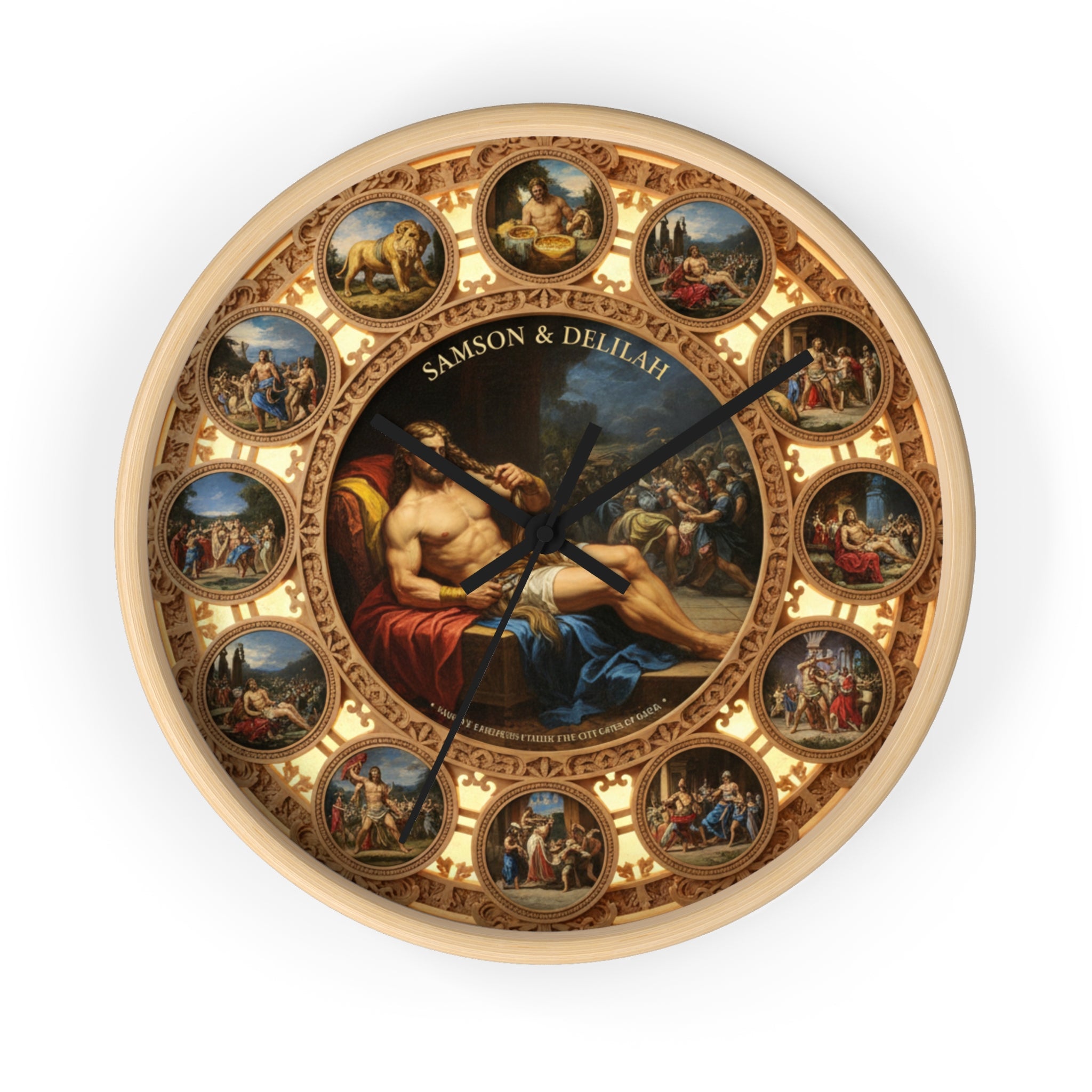 Samson & Delilah Wall Clock