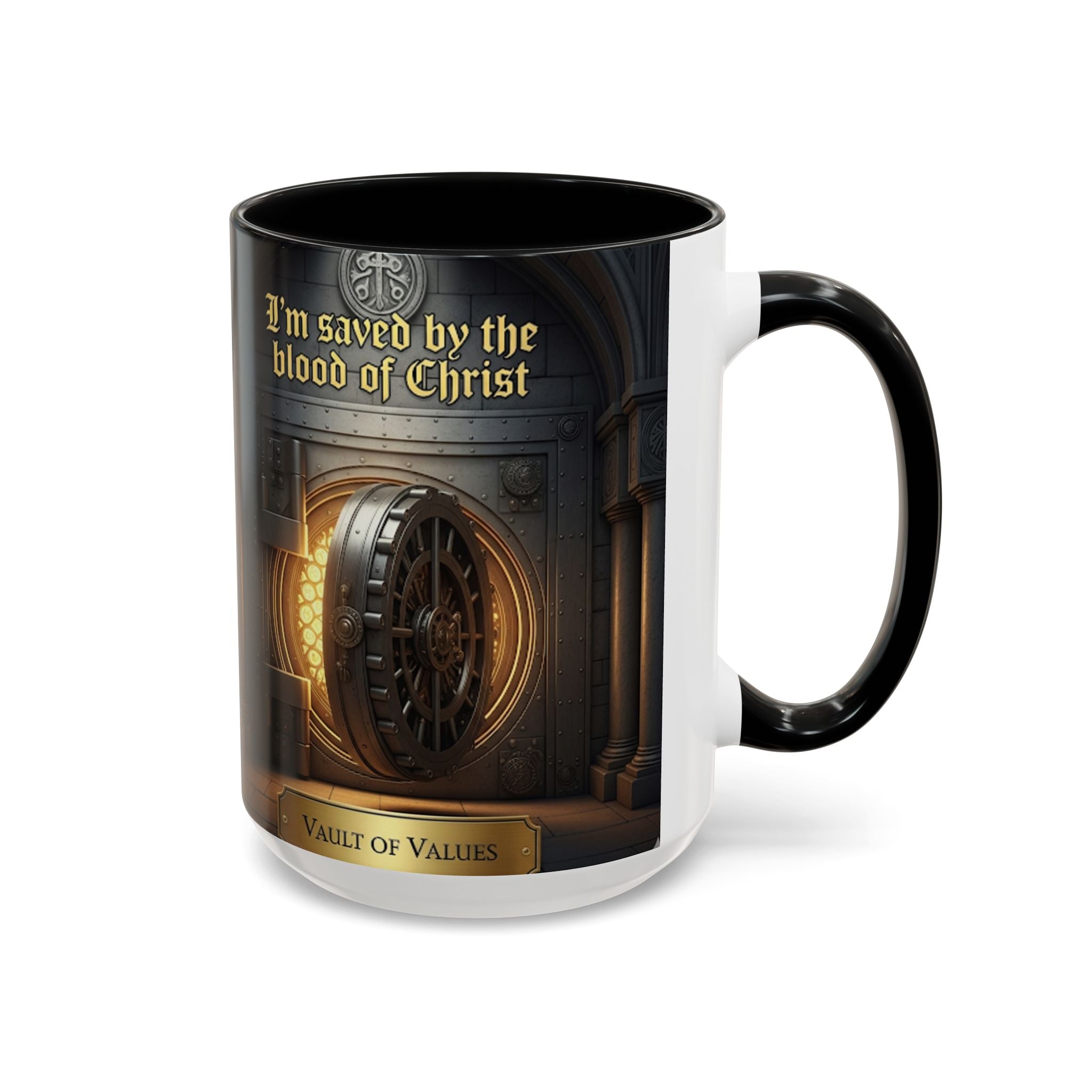 Saved by the blood of Christ mug
