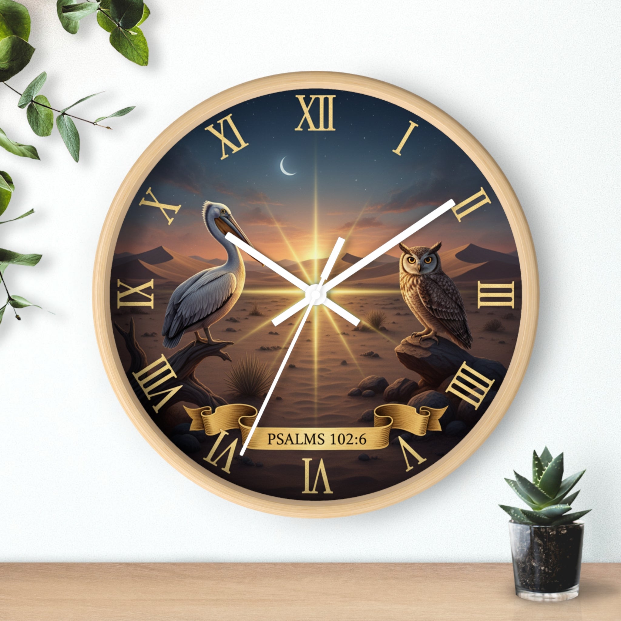 Bible Wall Clock - Psalms 102:6