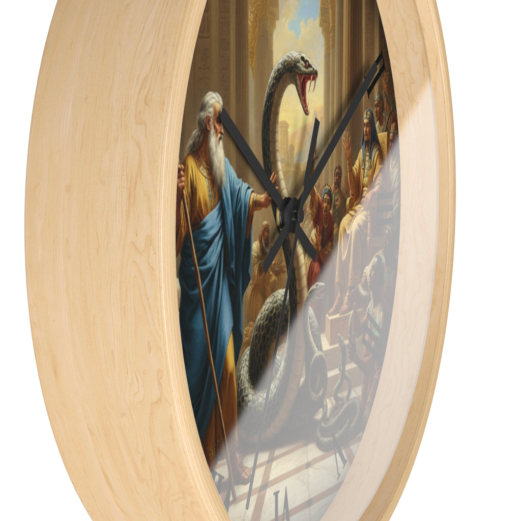 Egyptian Wall Clock - Moses and Pharoh's Magicians Design