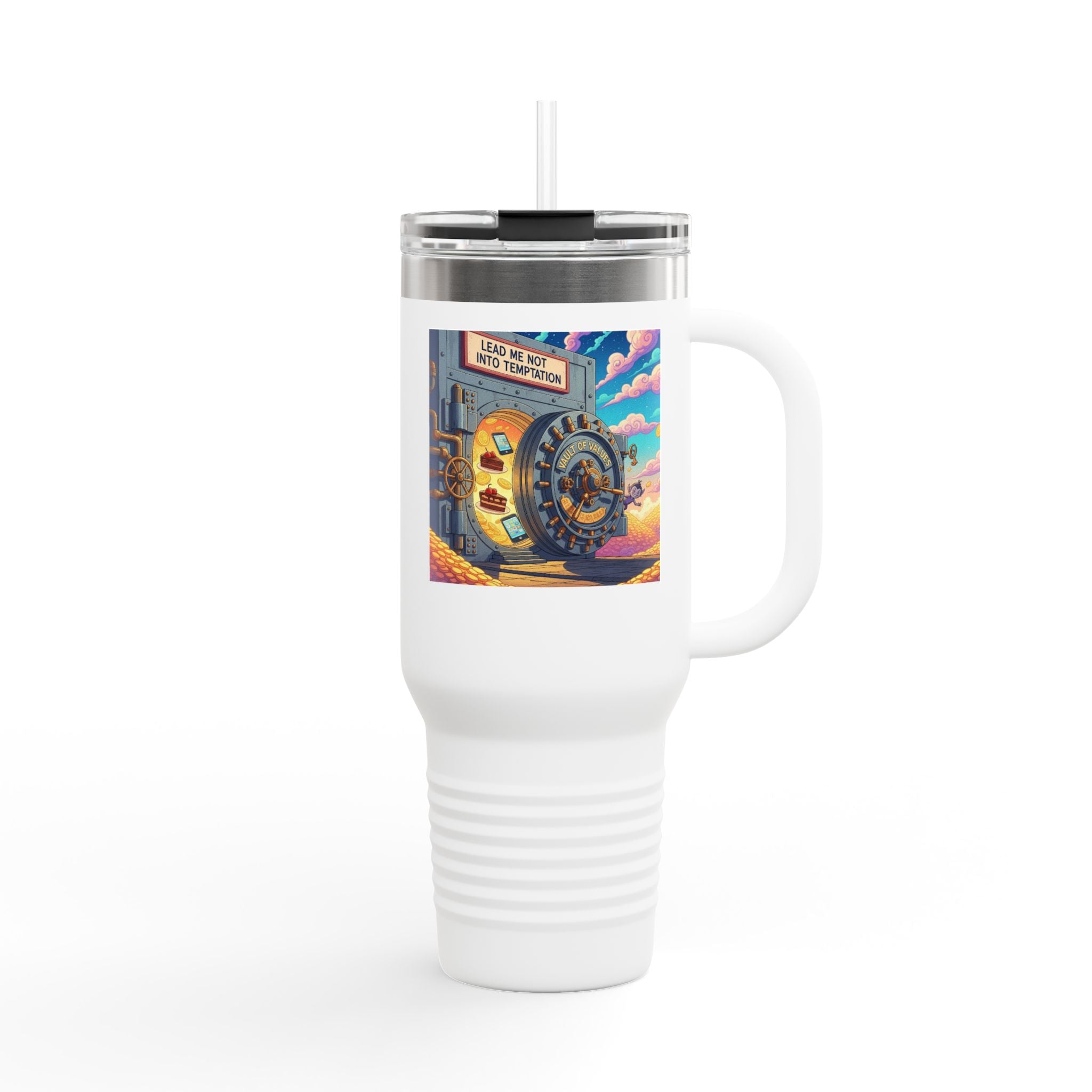 Vault of Values travel mug