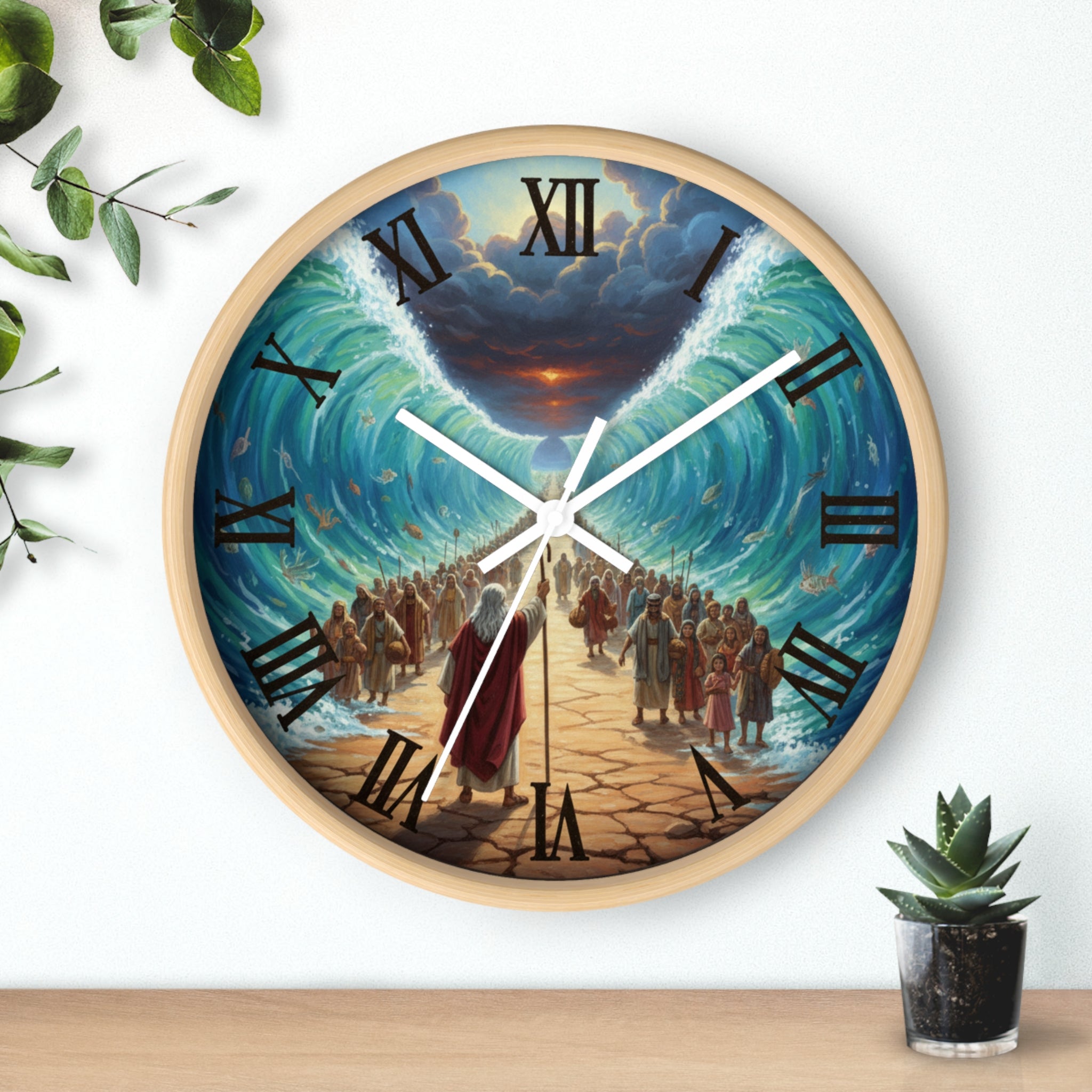Moses Part the Red Sea Wall Clock