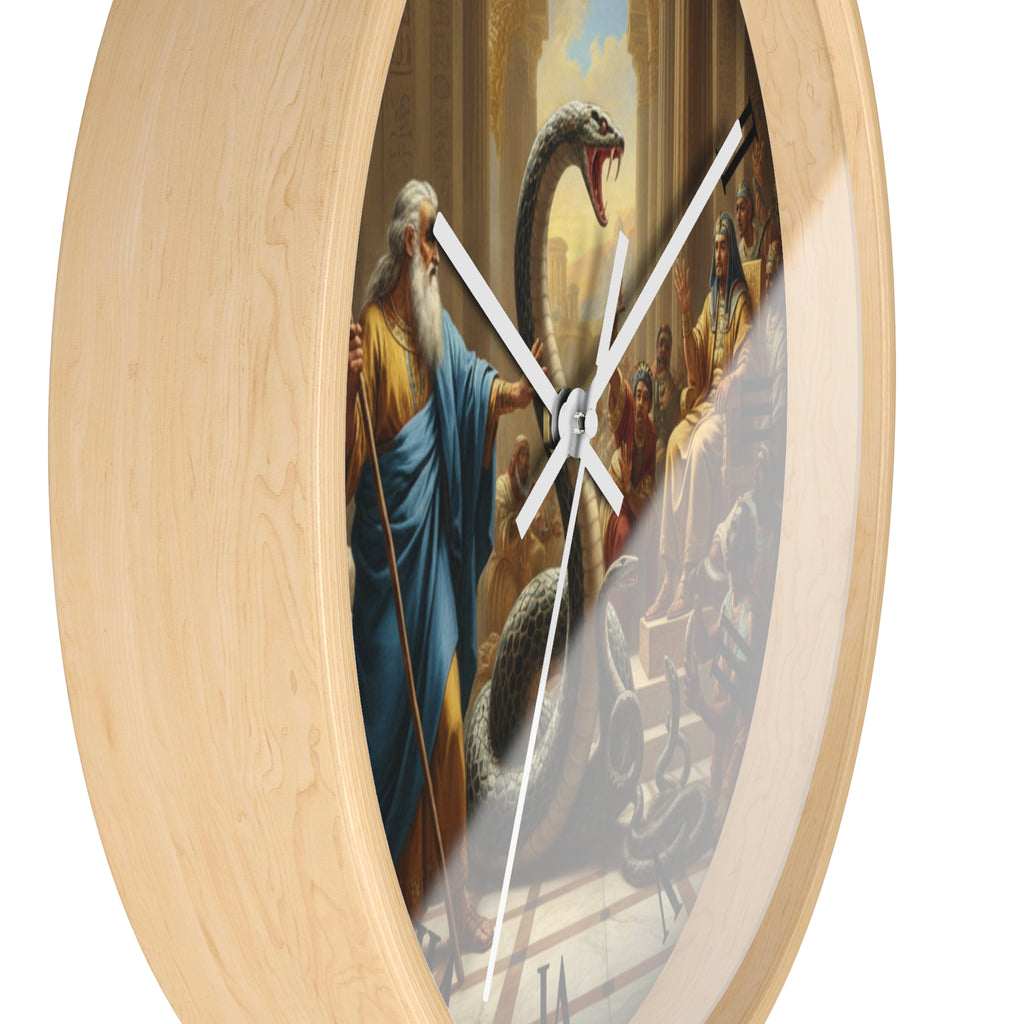 Egyptian Wall Clock - Moses and Pharoh's Magicians Design